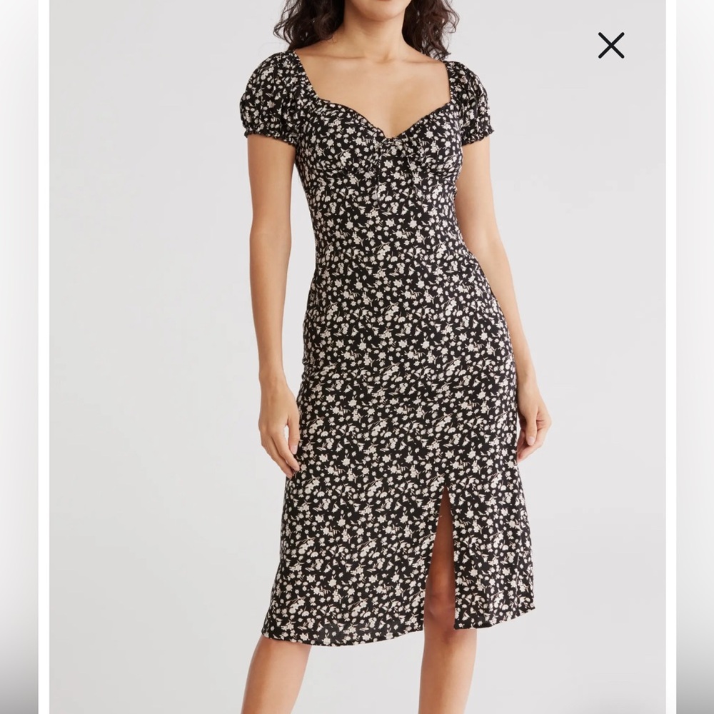 Madden Girl Puff Sleeve Midi Dress